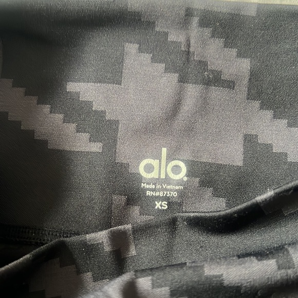 Alo Active Wear Leggings Black Gray Sz XS - Picture 4 of 4